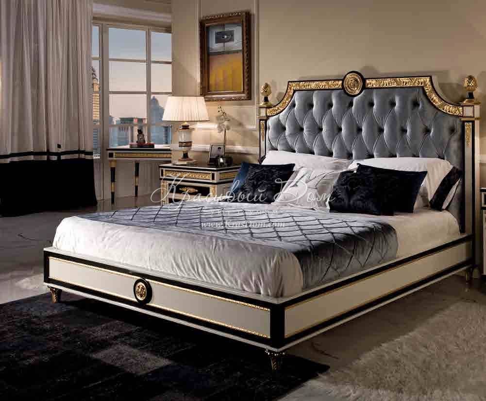 Спальня - mar/718.  дизайнерская спальня с серой кроватью от .