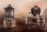 Гарнитур для классической спальни цвета кофе с молоком