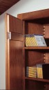 Шкаф для ТВ из массива с узкими распашными дверками