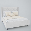 Кровать Fairy-2 с кантом из гвоздиков белая