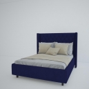 Кровать Fairy-2 ярко-синяя с кантом из гвоздиков