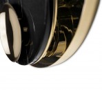 Круглое позолоченное бра с черным мраморным диском