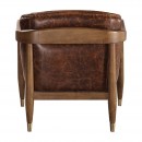 Кресло в обивке из винтажной коричневой кожи