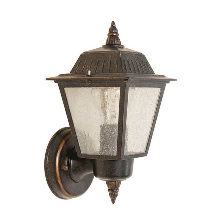 Застекленный уличный фонарь на патинированном бронзовом каркасе