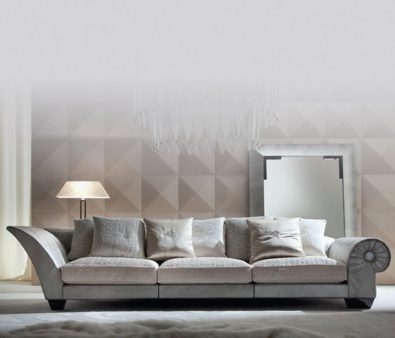 Дизайнерский диван с разными подлокотниками