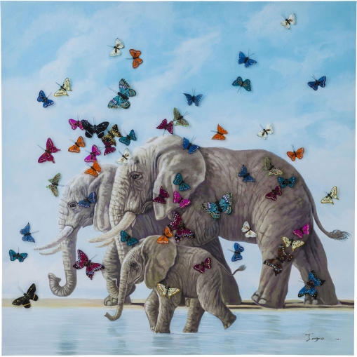  Elefants with Butterflys