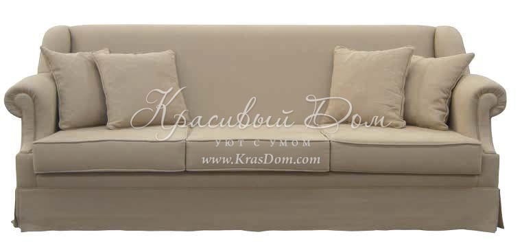 Мягкий диван с подлокотниками - валиками