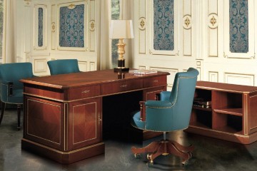 Классический кабинет из красного дерева махагони - mcst/0308