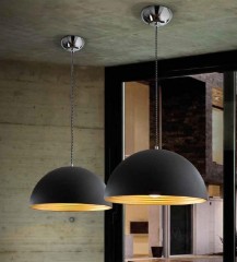 Люстра с черным матовым плафоном - schu/410
