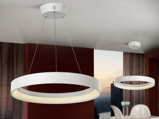 Белая светодиодная люстра - кольцо - schu/034