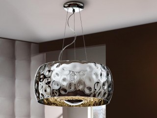 Люстра с круглым плафоном из зеркального стекла - schu/085