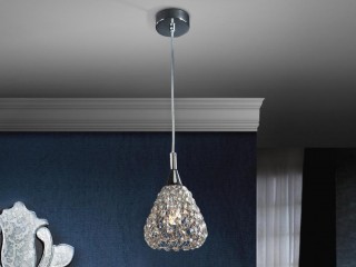 Люстра с плафоном из кристаллов - schu/026