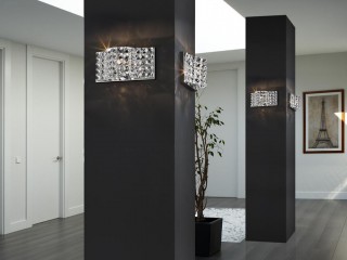 Горизонтальное бра с кристаллами - schu/038
