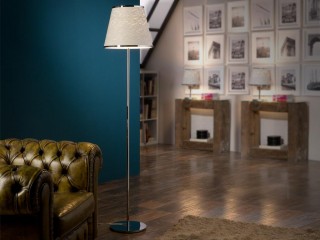 Торшер с белым плафоном из шнура - schu/448