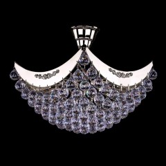 Компактная люстра с плафоном из хрустальных шаров - argl/197