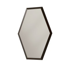 Настенное зеркало в коричневой шестиугольной раме - csh/0167
