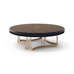 Стол с рифленой окантовкой на позолоченном подстолье - csh/0067