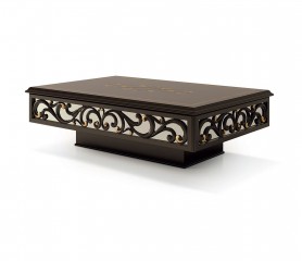 Декорированный коричневый стол с 2 ящиками - csh/0138