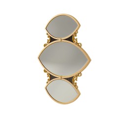 Зеркало из 3 фигурных элементов на резном основании - csh/0168