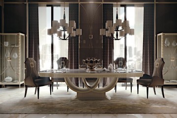 Бежевая столовая с 2 витринами - csh/0276