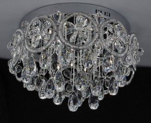 Круглая люстра с хрустальным убранством - stlu/106