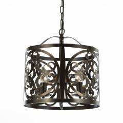 Подвесная черная люстра из кованых деталей - stlu/313