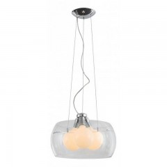 Люстра с прозрачным стеклянным абажуром - stlu/036