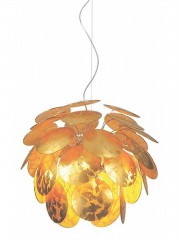 Люстра, украшенная золотистыми стеклянными дисками - stlu/074