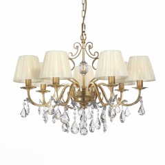 Каскадная люстра на металлическом каркасе цвета античного золота - stlu/338