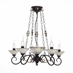 Подвесная люстра с белыми коническими розетками - stlu/396