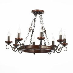 Люстра в коричневой отделке с 8 световыми элементами - stlu/385