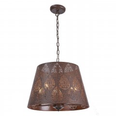 Люстра с плафоном из металла с перфорированным орнаментом - stlu/202