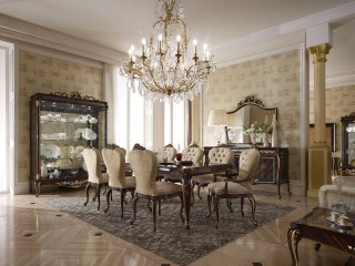 Столовая цвета мокко с бежевыми стульями - aar/207