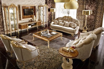 Гостиная с мягкой мебелью в светлой обивке - aar/098