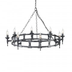 Люстра Biarritz black silver с 8 свечами - esl/016