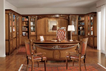 Кабинет с угловым книжным шкафом - mbst/027