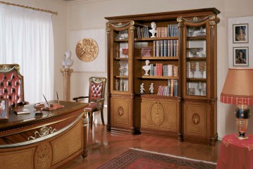 Книжный шкаф с открытой центральной секцией - mbst/023