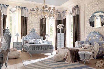 Спальня с односпальной кроватью и мягким раскладным диваном - alm/312