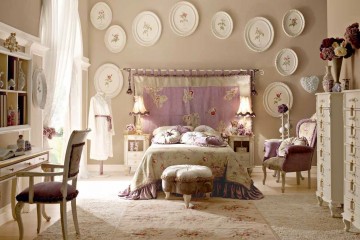 Спальня с односпальной кроватью и высокими комодами - alm/310