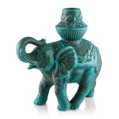 Бирюзовый подсвечник на подставке-слонике - ahr/012