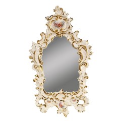 Настенное зеркало в фигурной керамической раме - ahr/063