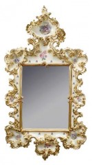 Зеркало в фигурной разноцветной раме из керамики - ahr/415