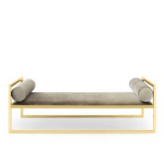 Стильная банкетка с боковыми подушками - валиками - abh/084