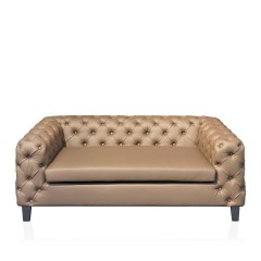 Светло-коричневый кожаный диван - abh/131