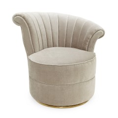 Бежевое кресло с ассиметричной спинкой - abh/073