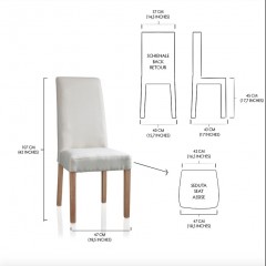 Комфортабельный обеденный стул с высокой прямоугольной спинкой - abh/111