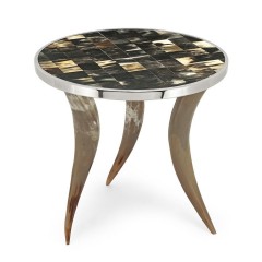 Декоративный круглый столик из рога - abh/063