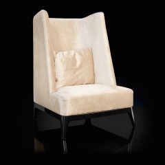 Бархатное кресло с глухими боковинами - abh/154