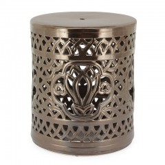Табурет бронзового оттенка с ажурным основанием - abh/055