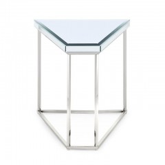 Кофейный стол с треугольной зеркальной столешницей - abh/117